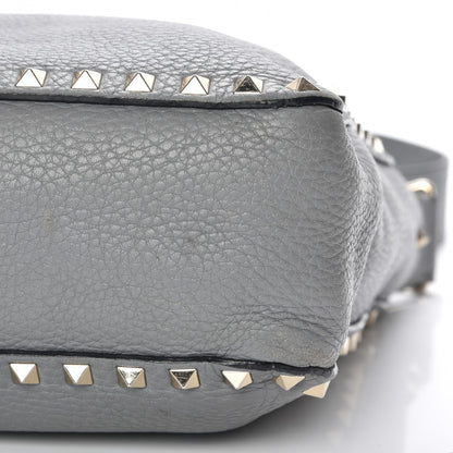 Valentino Garavani Pebbled Calfskin Small Rockstud Flip-Lock Messenger Bag Light Stone 12 of 14
