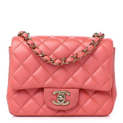Chanel Lambskin Quilted Mini Square Flap Pink 1 of 9