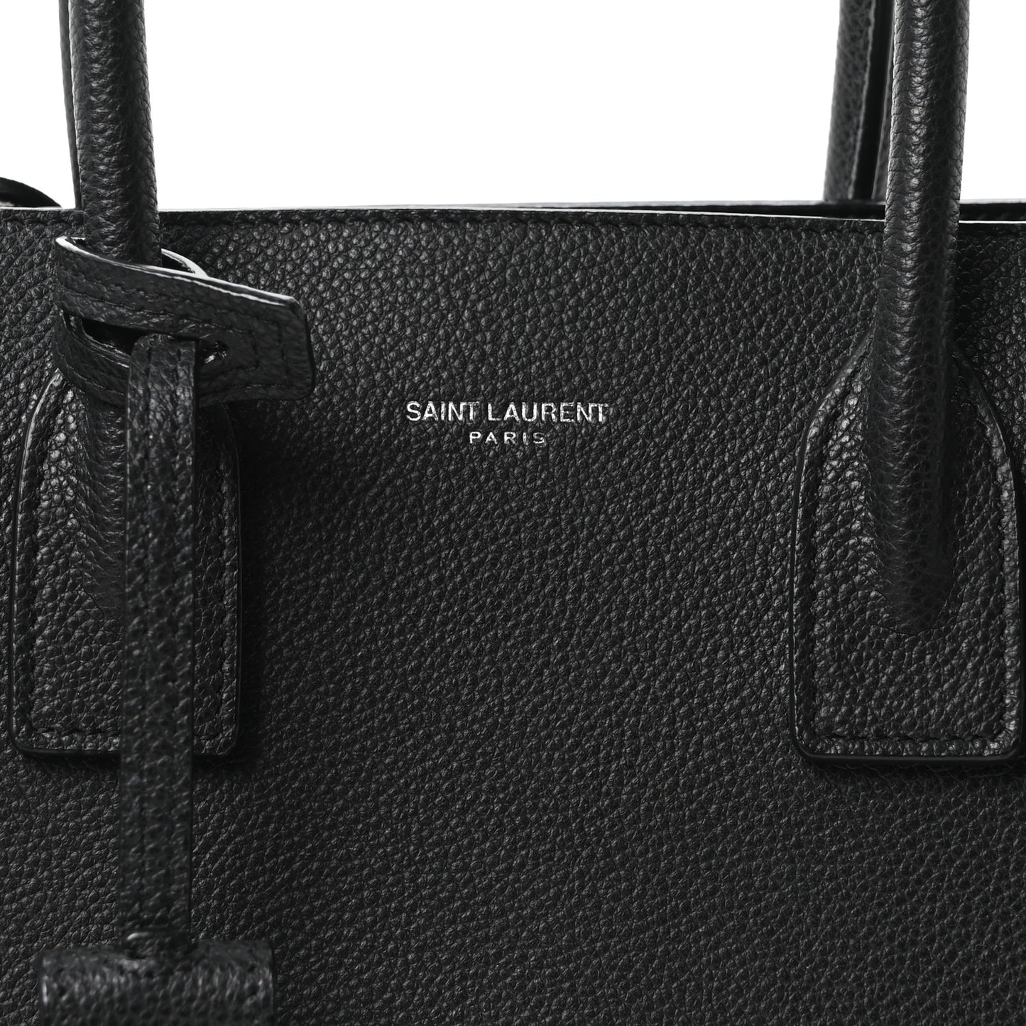 Grained Calfskin Baby Sac De Jour Black