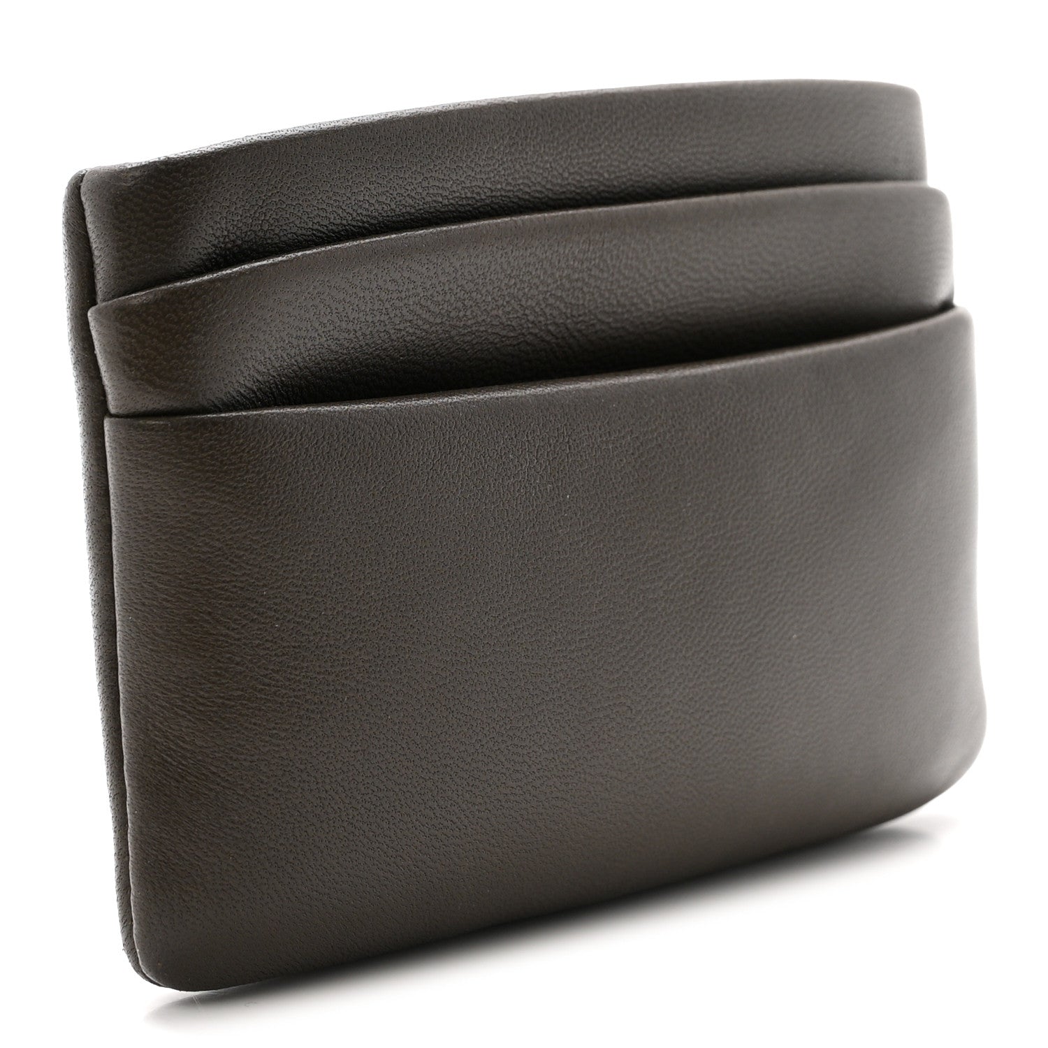 Saint Laurent Padded Lambskin Monogram Zip Card Holder Light Musk 3 of 7