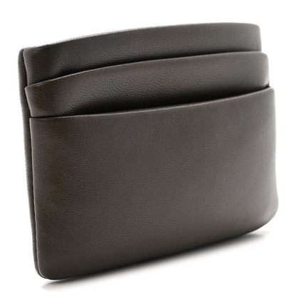 Saint Laurent Padded Lambskin Monogram Zip Card Holder Light Musk 3 of 7