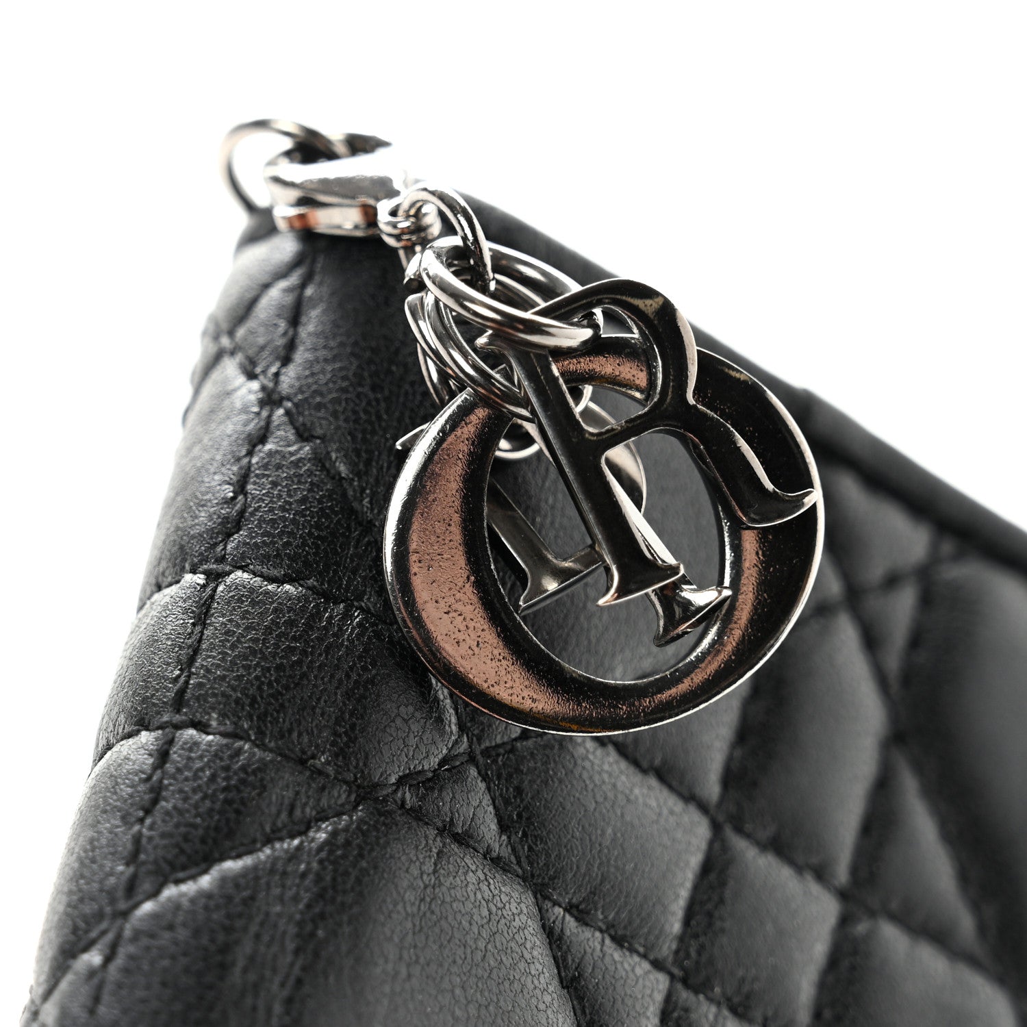 Christian Dior Lambskin Cannage Mini Lady Dior Wallet Black 14 of 14