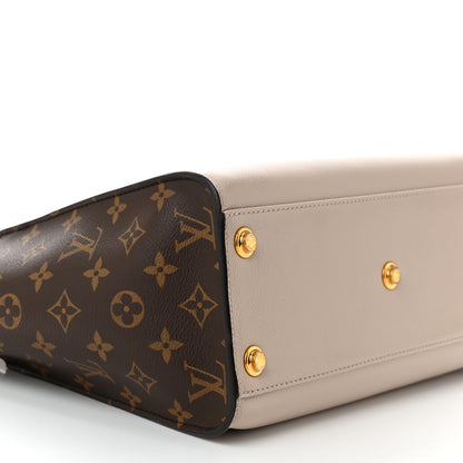 Louis Vuitton Calfskin Monogram On My Side MM Greige 8 of 10