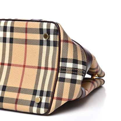 Burberry Haymarket Check Buckle Satchel Chocolate 9 of 12