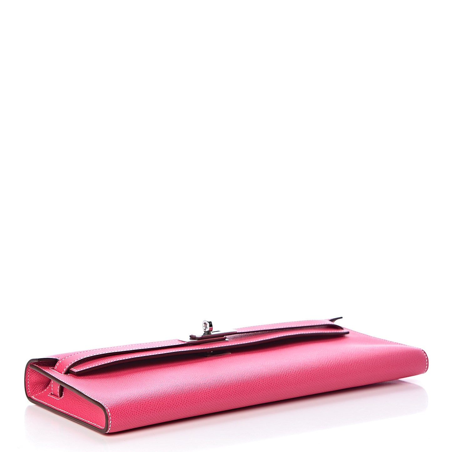 Epsom Kelly Cut Clutch Pochette Rose Tyrien