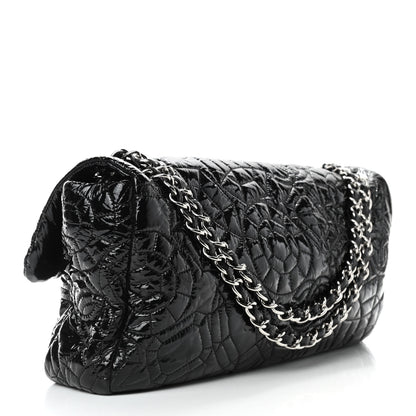 Chanel Vinyl Graphic Edge Flap Black 3 of 10