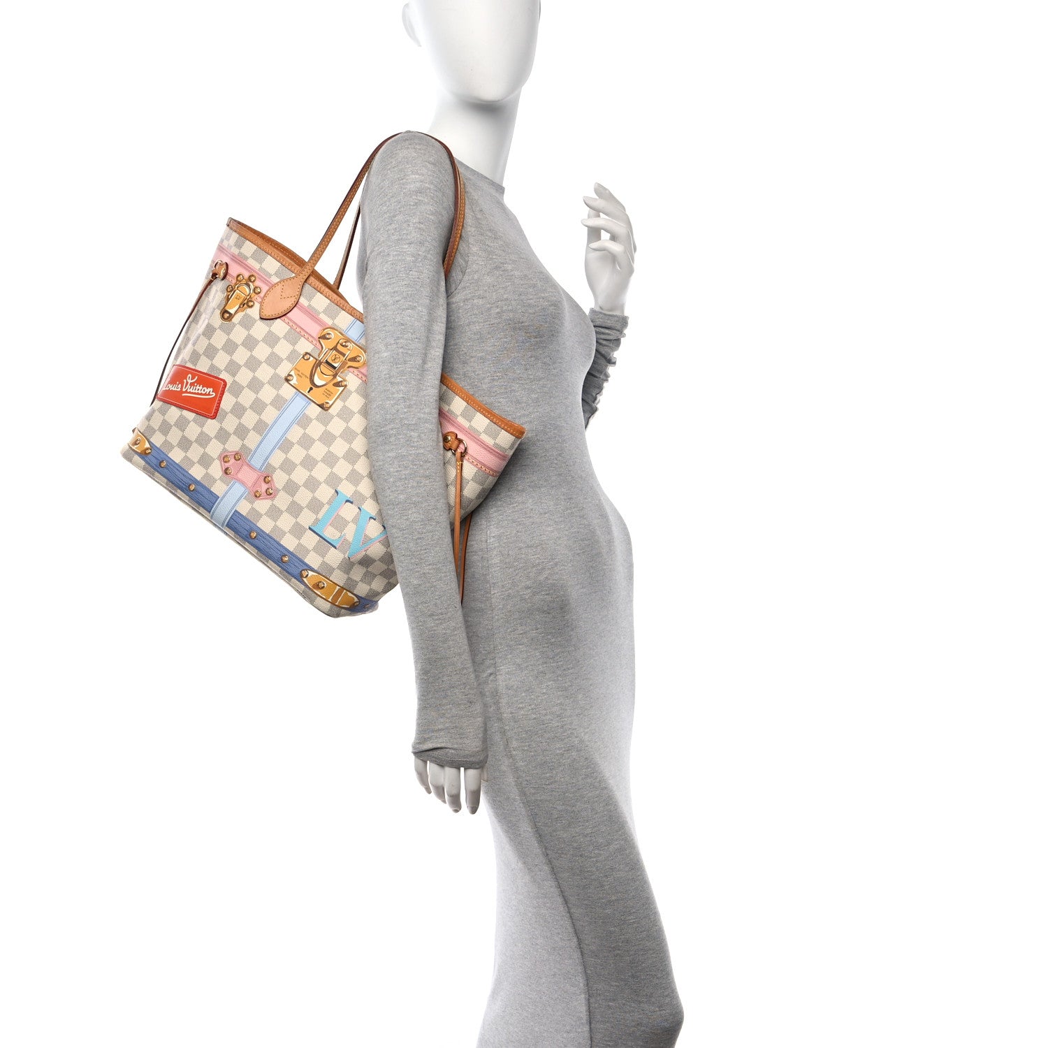 Louis Vuitton Damier Azur Summer Trunks Neo Neverfull MM 2 of 11