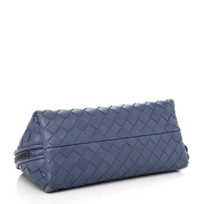 Bottega Veneta Nappa Intrecciato Cosmetic Pouch Blue 4 of 7