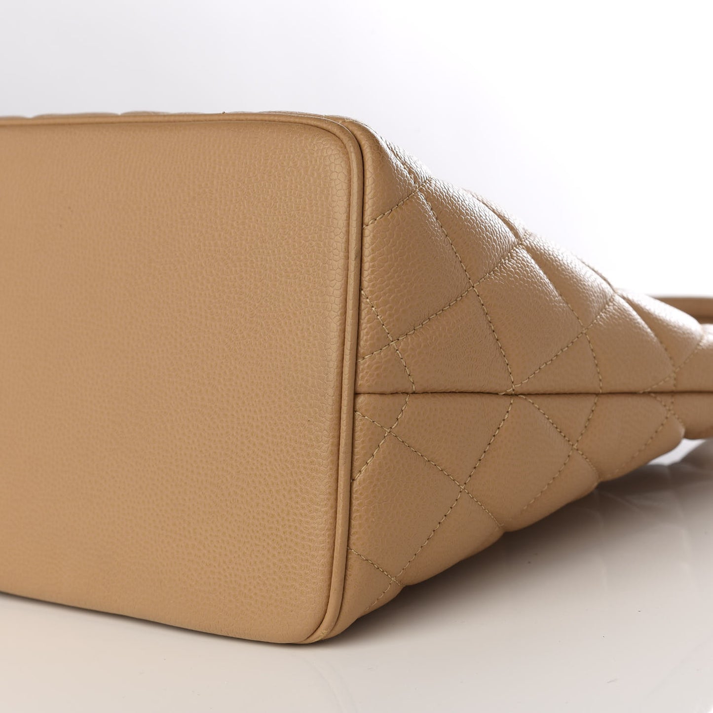 Caviar Quilted Medallion Tote Beige