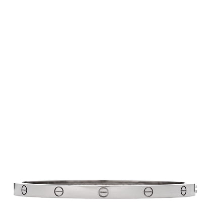 Cartier 18K White Gold Small LOVE Bracelet 15 1 of 8