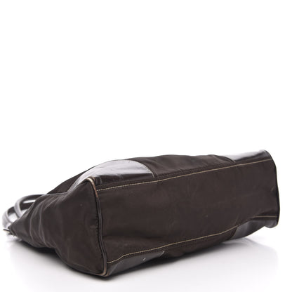 Prada Tessuto Nylon Calfskin Hobo Moro 4 of 16