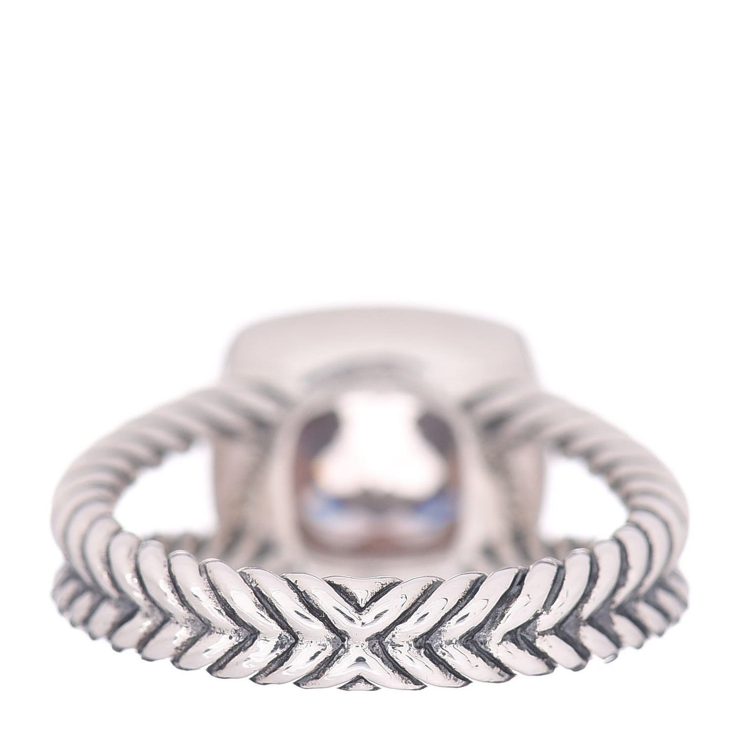 Sterling Silver Diamond Morganite 7mm Petite Albion Ring 49 5