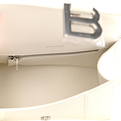 Balenciaga Grained Calfskin Small Hourglass Top Handle Bag White 5 of 9