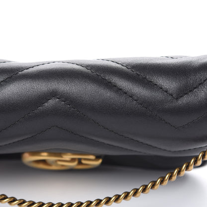 Gucci Calfskin Matelasse Super Mini GG Marmont Shoulder Bag Black 14 of 14