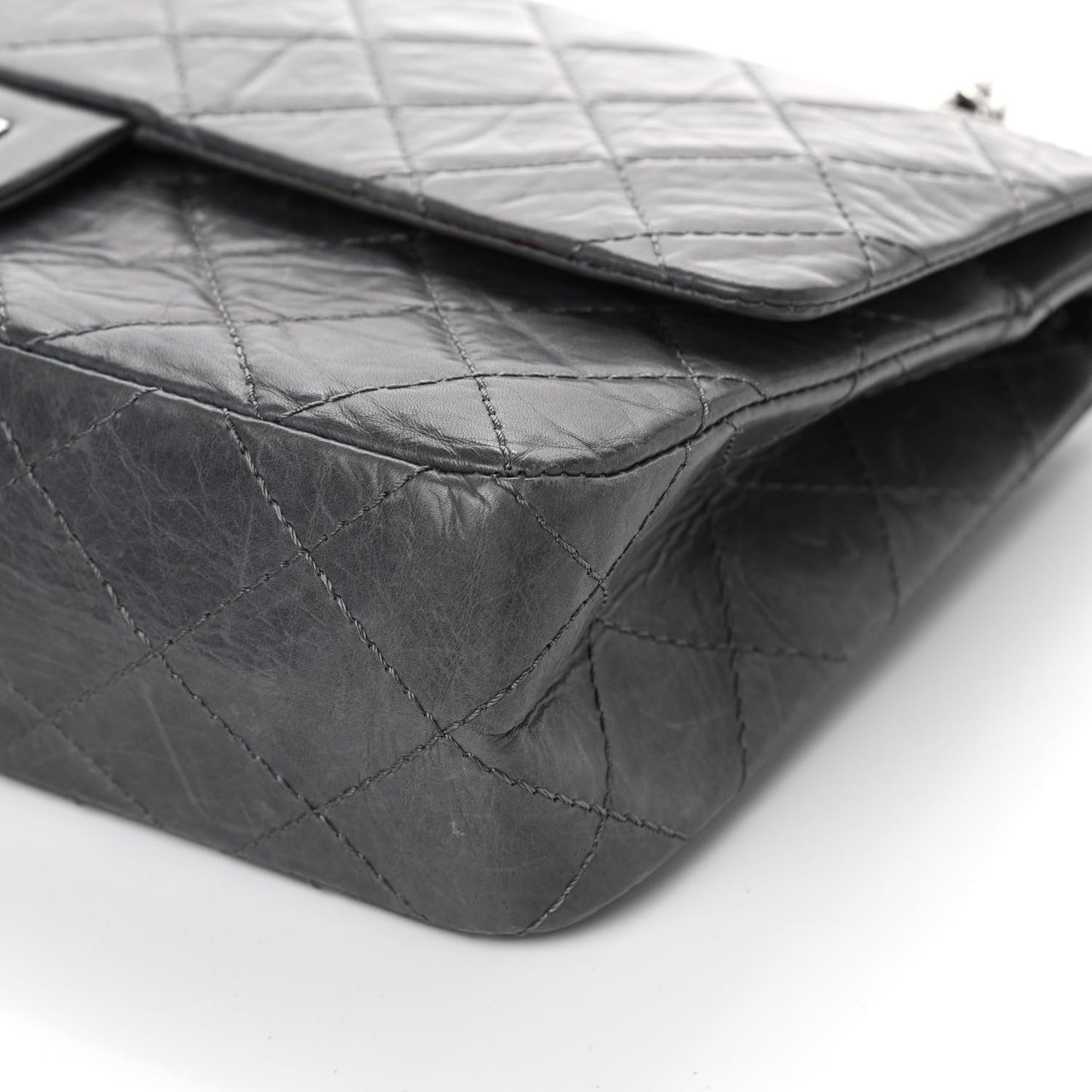 Aged Calfskin Quilted 50th Anniversary 2.55 Reissue 227 Flap Grey