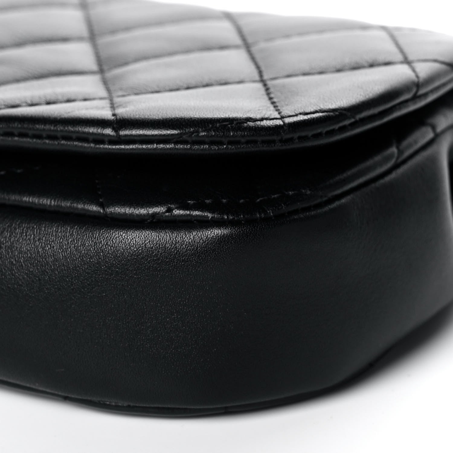Chanel Calfskin Quilted Coco Mail Clutch With Chain Black 11 of 13