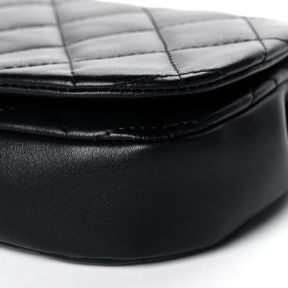 Chanel Calfskin Quilted Coco Mail Clutch With Chain Black 11 of 13