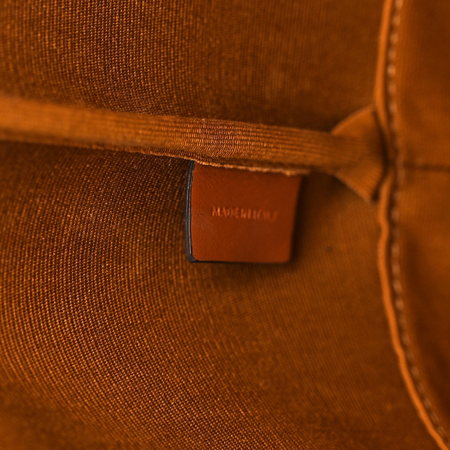 Celine Triomphe Canvas Calfskin Small Bucket Bag Tan 6 of 9