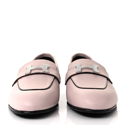Hermes Calfskin Womens Paris Loafers 37 Rose Petale 2 of 9