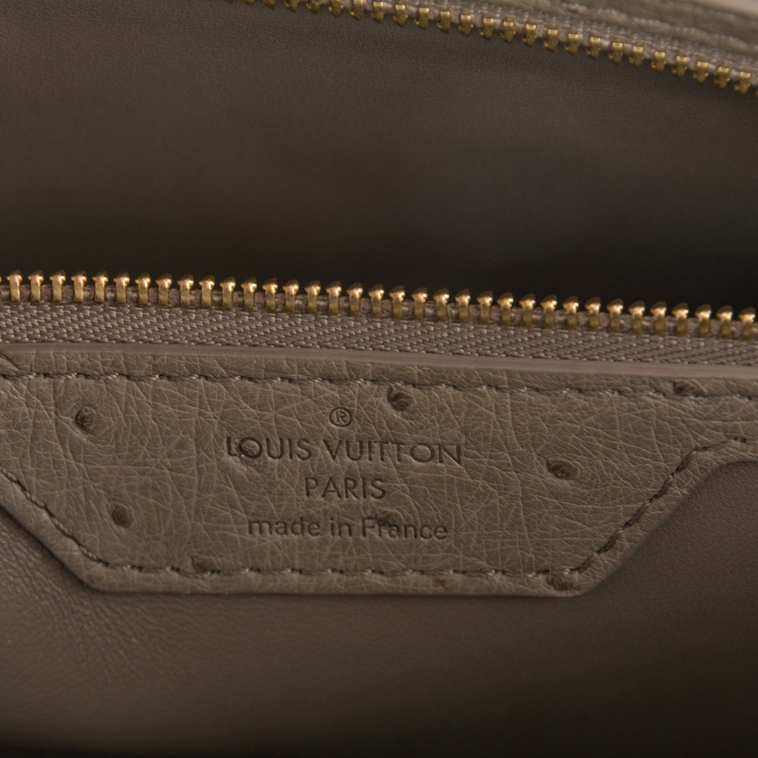Louis Vuitton Ostrich Alma GM Gris 6 of 8