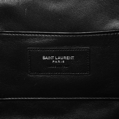 Saint Laurent Lambskin Matelasse Chevron Lunchbox Bag Black 6 of 7