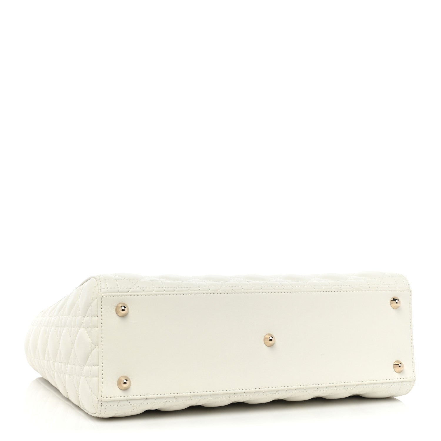 Christian Dior Lambskin Cannage Large Lady Dior White 3 of 7