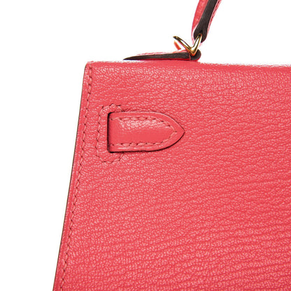 Hermes Chevre Mysore Mini Kelly Sellier 20 Rose Lipstick 23 of 29