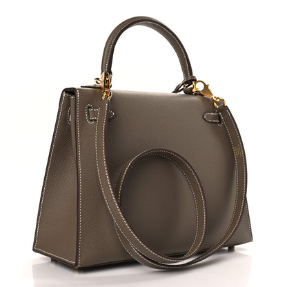 Hermes Epsom Kelly Sellier 25 Etoupe 3 of 9