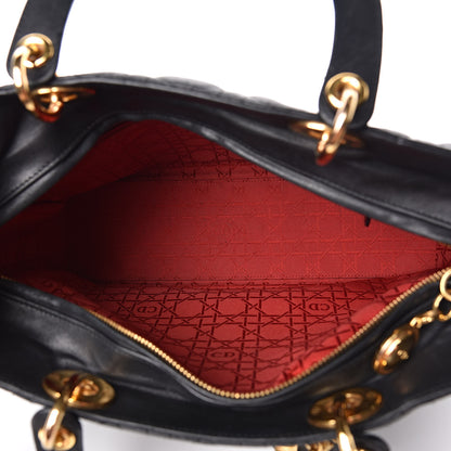 Christian Dior Lambskin Cannage Large Lady Dior Black 5 of 10
