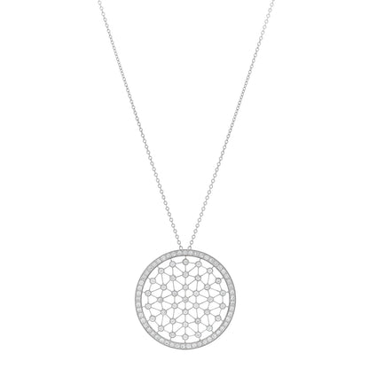 Tiffany Platinum Diamond Voile Necklace 1 of 5