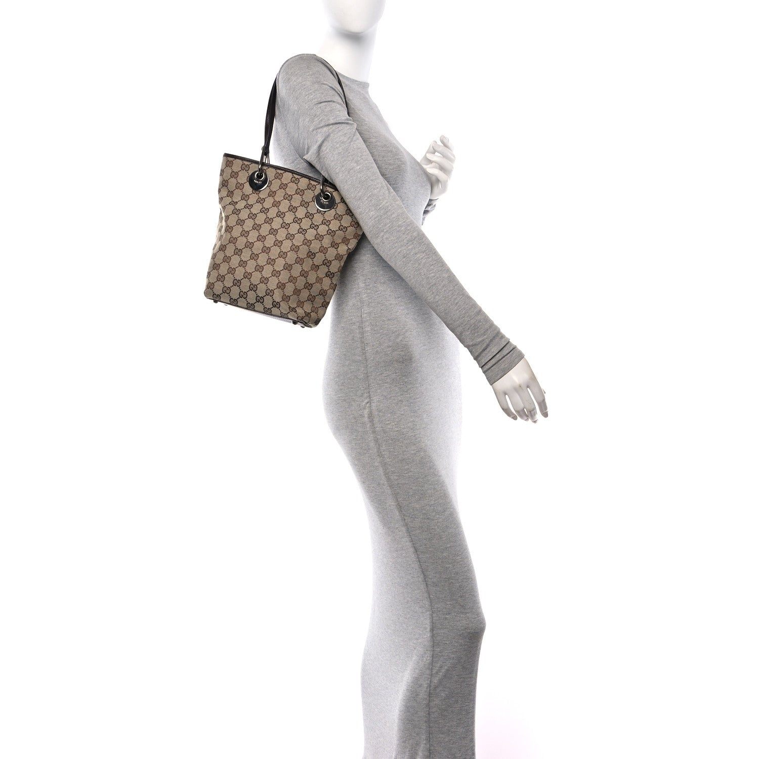 Gucci Monogram Small Eclipse Tote Brown 2 of 10