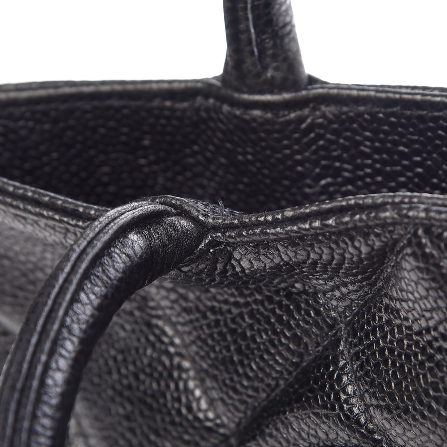 Caviar Quilted Medallion Tote Black