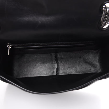 Balenciaga Shiny Goatksin Logo Embossed Monochrome M BB Round Shoulder Bag Black 5 of 14