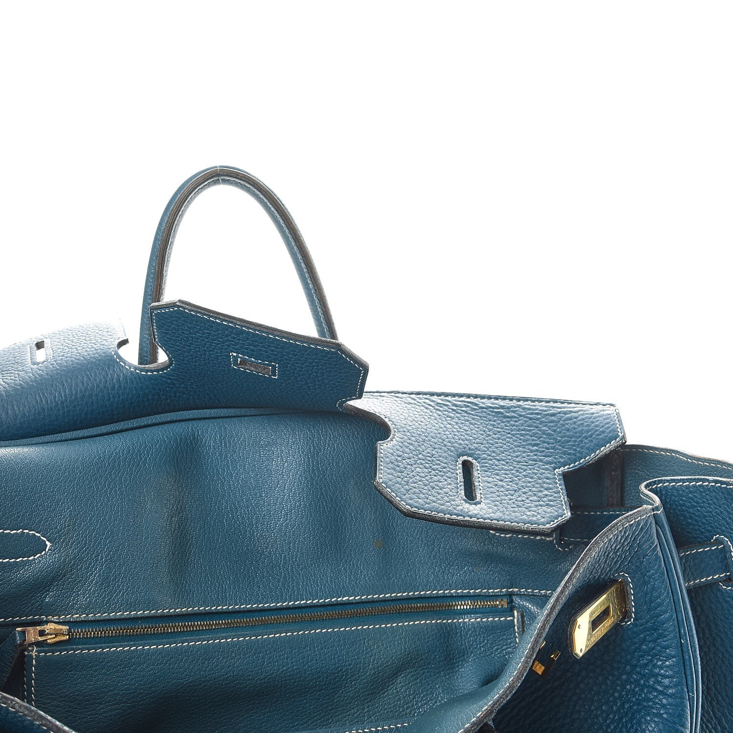 Hermes Taurillon Clemence Birkin 35 Bleu Thalassa 18 of 56
