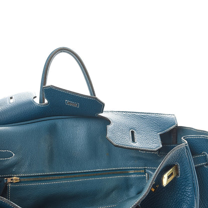 Hermes Taurillon Clemence Birkin 35 Bleu Thalassa 18 of 56