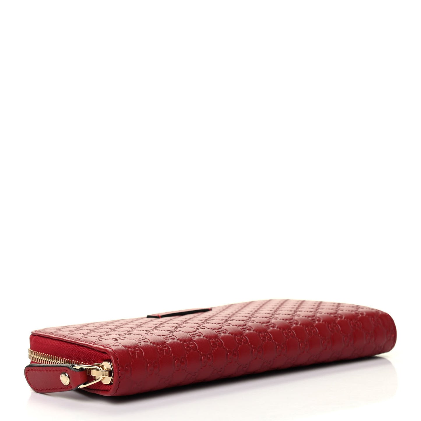 Microguccissima Zip Around Wallet Red