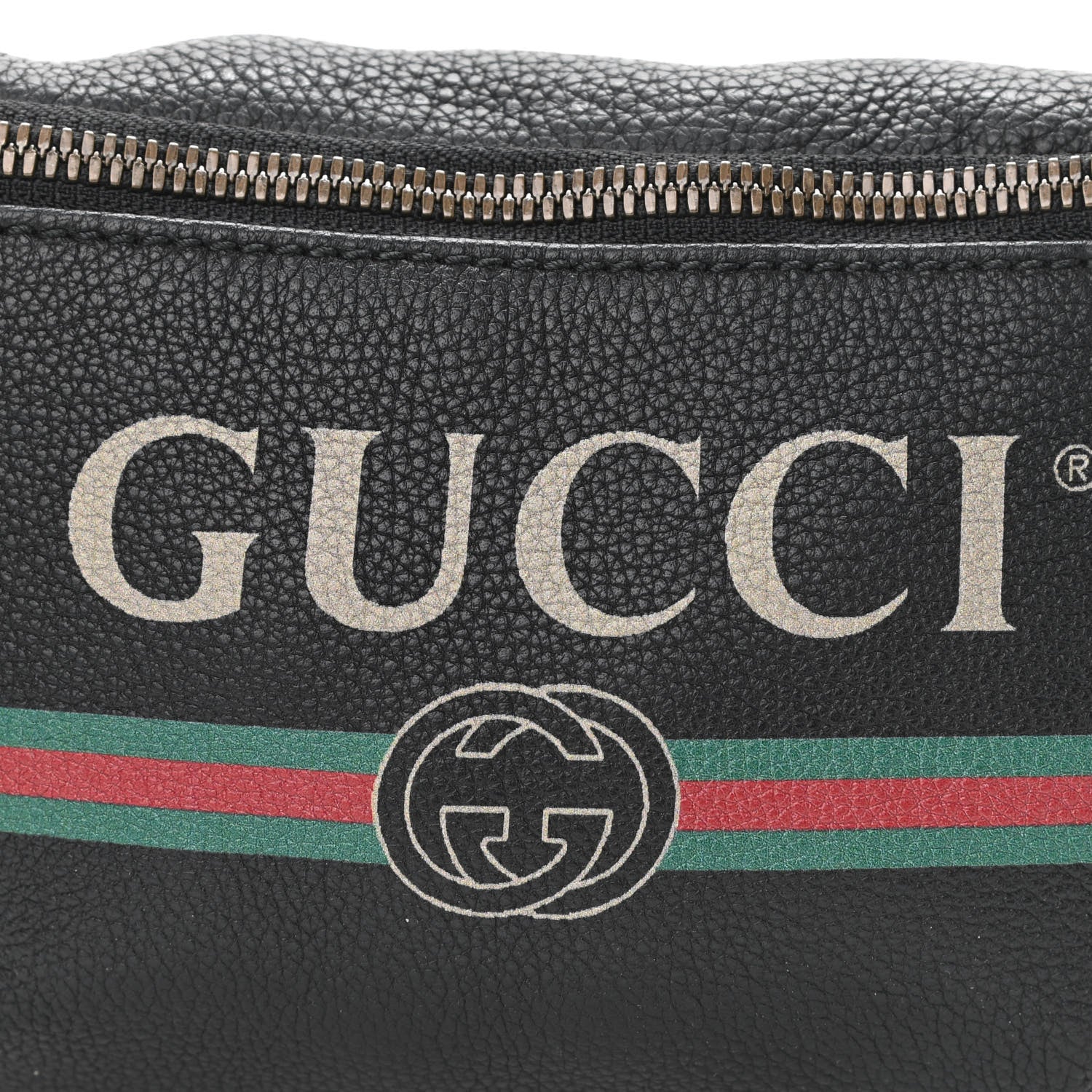 Gucci Grained Calfskin Small Logo Belt Bag Black 15 of 19
