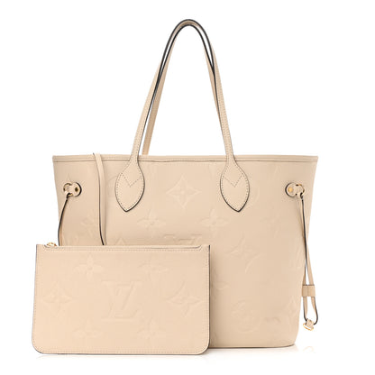 Louis Vuitton Empreinte Monogram Giant Neverfull MM Cream 1 of 14