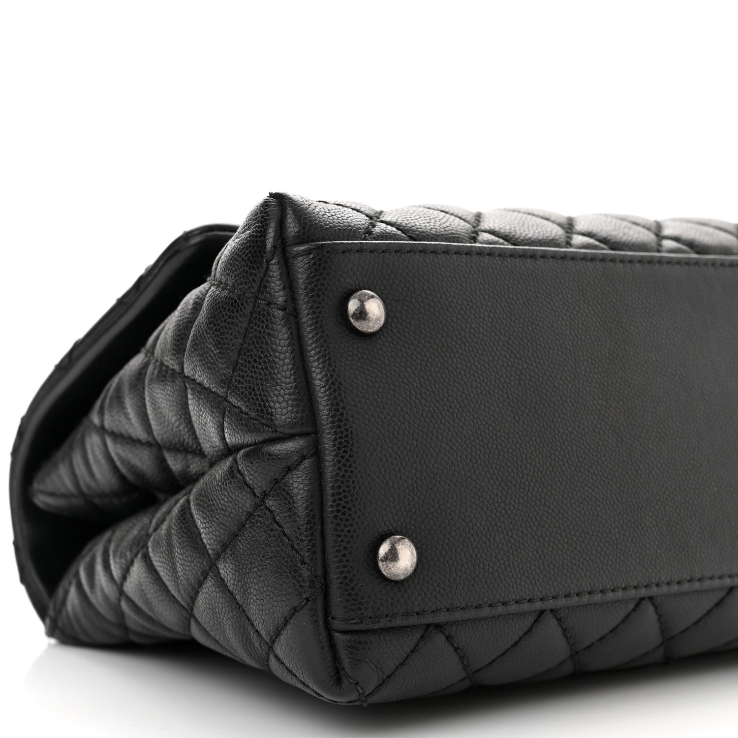 Chanel Caviar Quilted Small Coco Handle Flap Black 9 of 10
