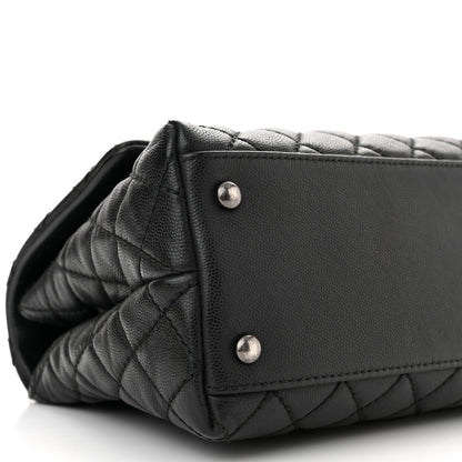 Chanel Caviar Quilted Small Coco Handle Flap Black 9 of 10