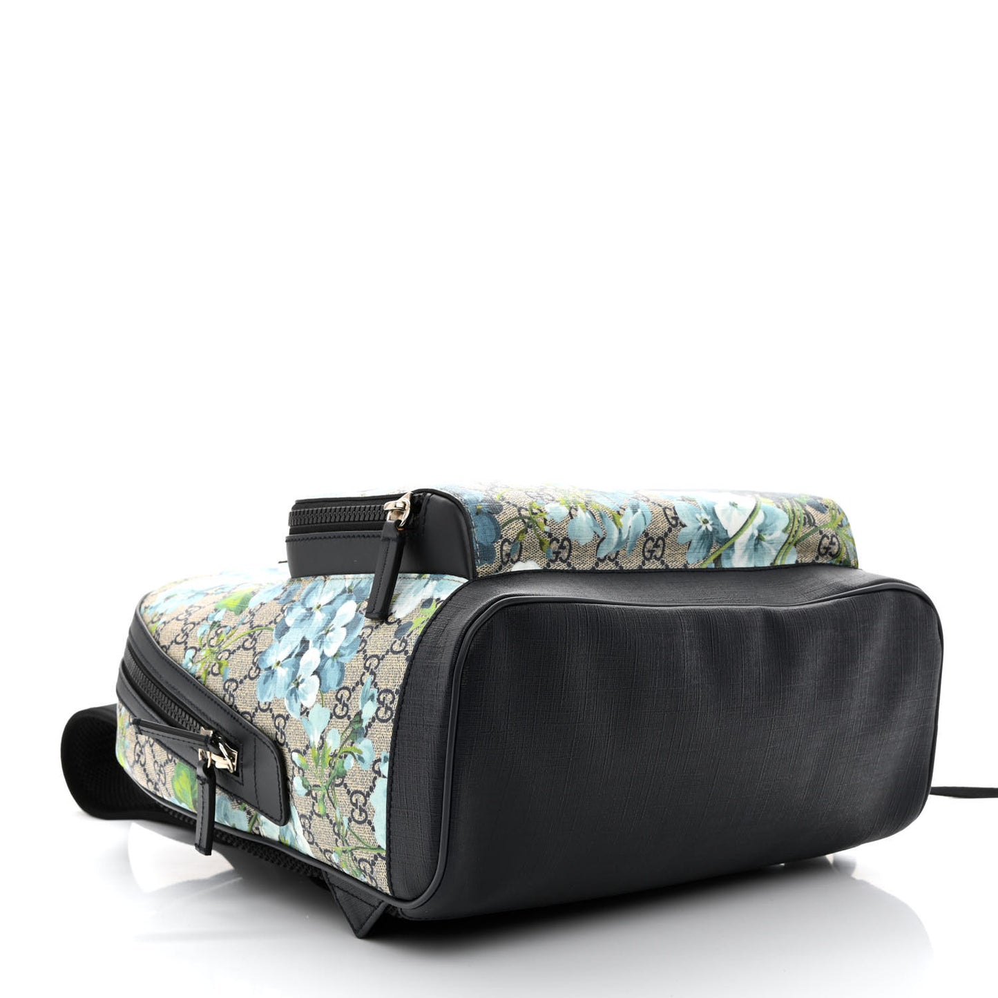 GG Supreme Monogram Blooms Medium Day Backpack Beige Blue Navy