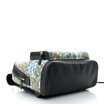 Gucci GG Supreme Monogram Blooms Medium Day Backpack Beige Blue Navy 4 of 13