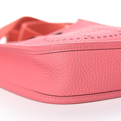 Hermes Taurillon Clemence Amazone Evelyne TPM Rose Azalee Rouge Pivoine 10 of 11
