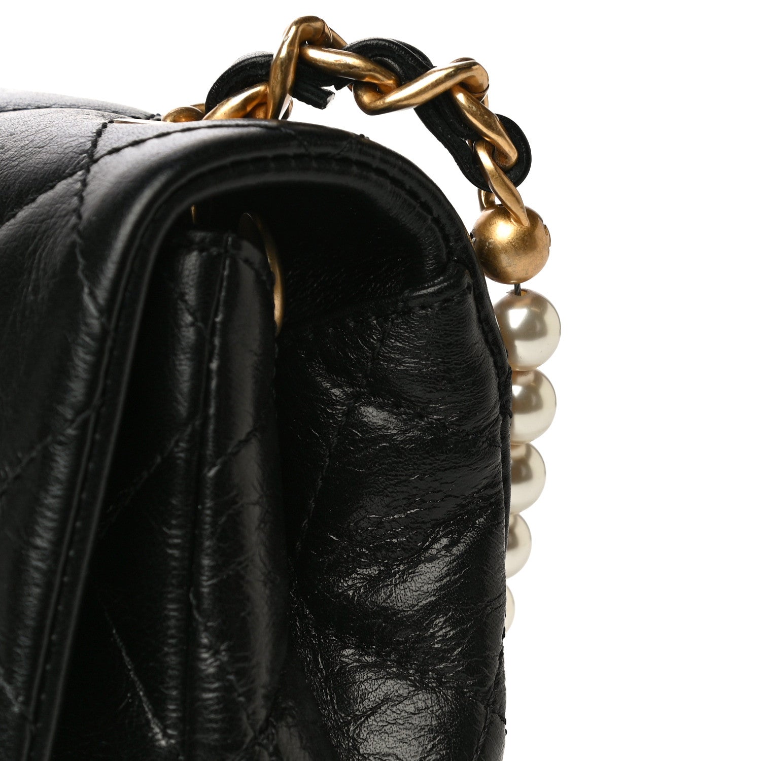Chanel Calfskin Quilted Mini Pearl Flap Bag Black 14 of 15
