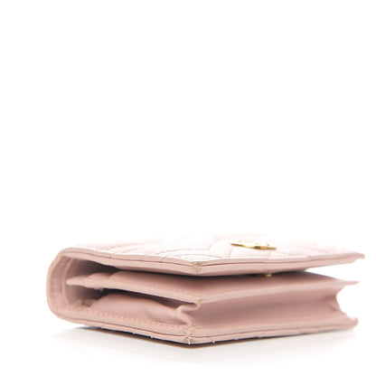 Gucci Calfskin Matelasse GG Marmont Card Case Wallet Perfect Pink 3 of 12