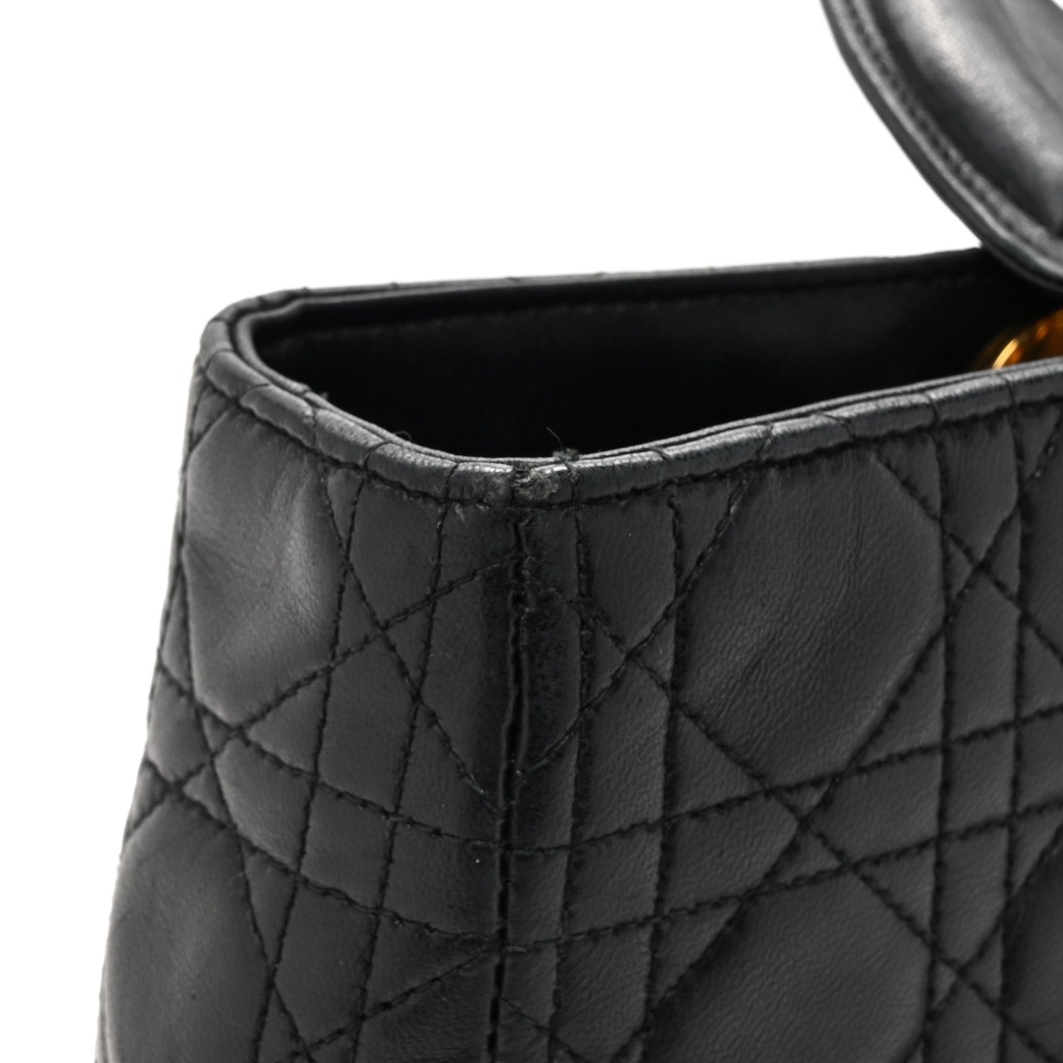 Christian Dior Lambskin Cannage Large Lady Dior Black 17 of 18