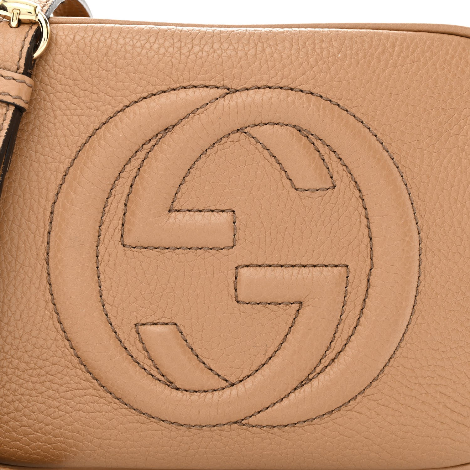 Gucci Pebbled Calfskin Small Soho Disco Bag Camelia 10 of 17