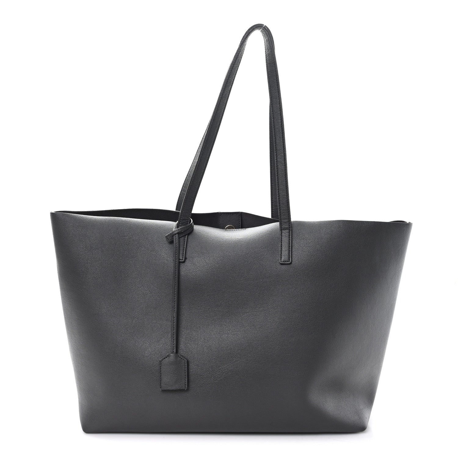Saint Laurent Calfskin Large Shopping Tote Fog 1 of 12