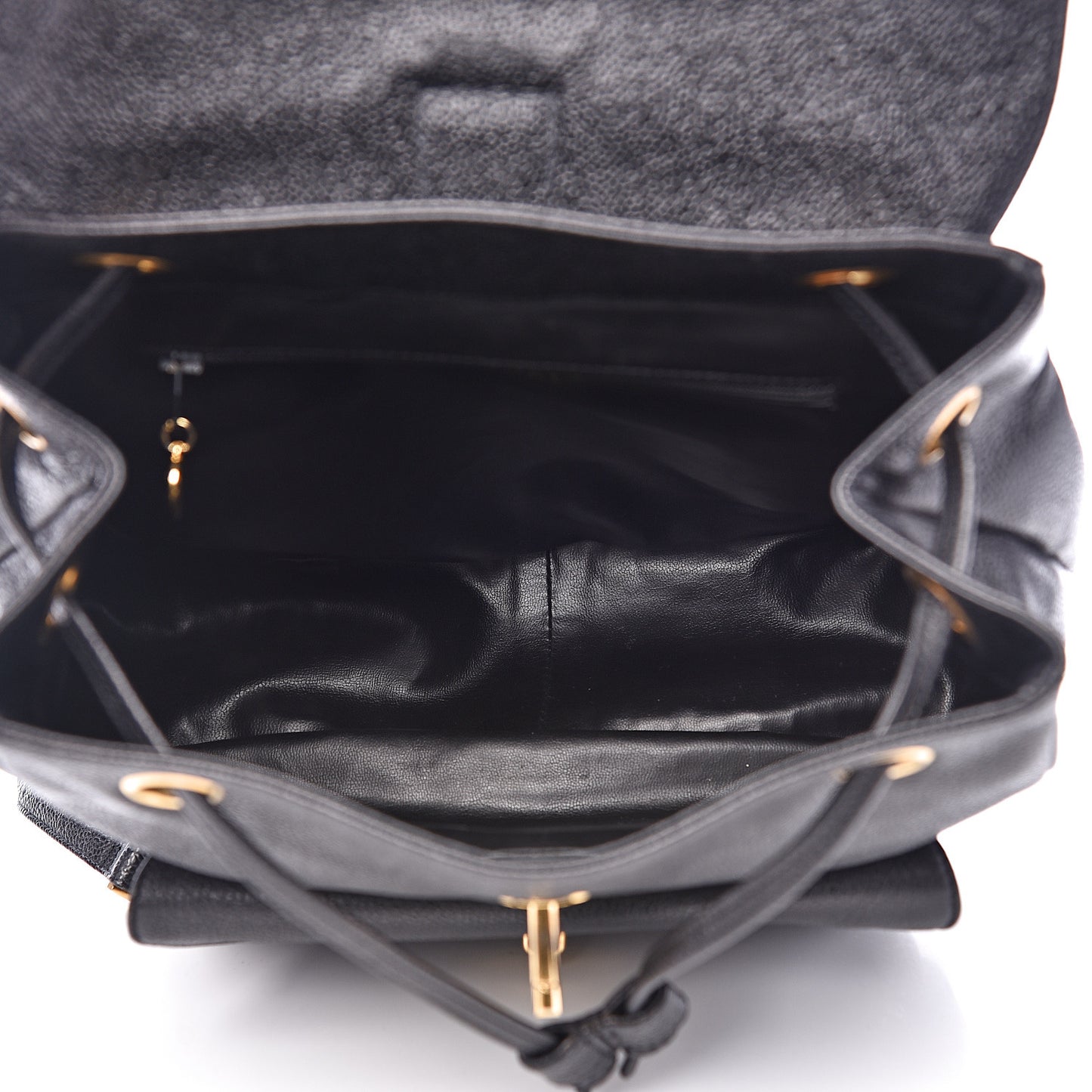 Caviar Drawstring Backpack Black