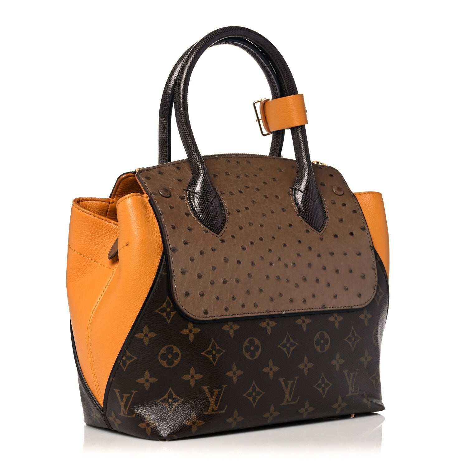 Louis Vuitton Monogram Ostrich Majestueux PM Yellow 3 of 10